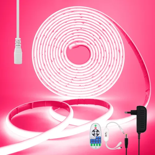Miniatura 13 de KISUFU Tira de luces LED de neón COB de 12 V, IP68, impermeable, flexible, regulable, para el hogar, cocina, sala de estar, decoración de bricolaje