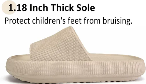 Miniatura 3 de sharllen Sandalias de nube para niños y niñas, pantuflas de casa, cómodas pantuflas de nube para niños, antideslizantes, para niñas, sandalias
