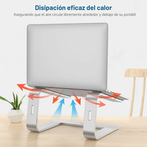 Miniatura 6 de OMOTON - Soporte desmontable de aluminio para laptop en escritorio, compatible con MacBook Air, Pro, Dell, HP, Lenovo y todas las laptops