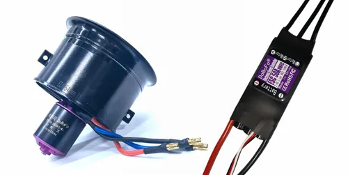Miniatura 12 de EDF - Carcasa de 2.520 in con ventilador 11 aspas sin motor, ventilador eléctrico sin motor para EDF 3S 4S, hélice de motor a reacción RC Hobby
