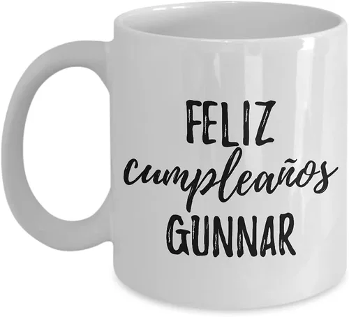 Miniatura 9 de Feliz Cumpleanos Gunnar Mug Spanish Happy Birthday Personalized Name Gift Coffee Tea Cup Large 15 Oz