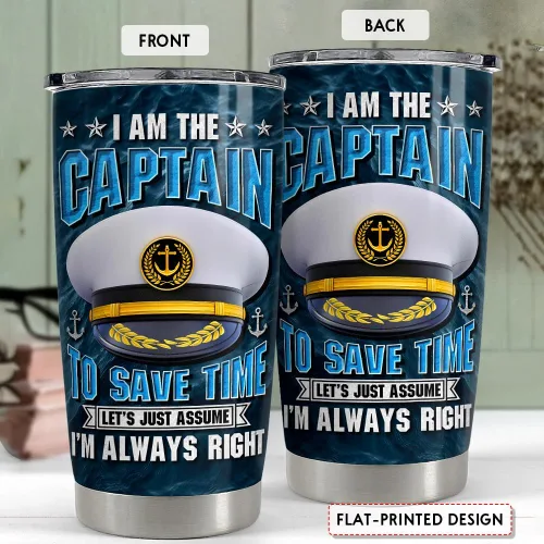 Miniatura 2 de SANDJEST Taza de Capitán 20oz Regalos para Capitán de Barco para Hombres Propietarios de Barcos Tazas Aisladas de Acero Inoxidable Taza de Café