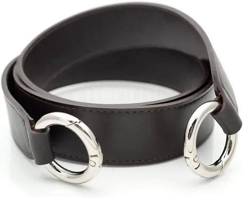 Miniatura 8 de CRAFTMEMORE 41 "bolso manija reemplazo cuero genuino bolso correa para hombro bolso bolso maletín GL019, Tira negra