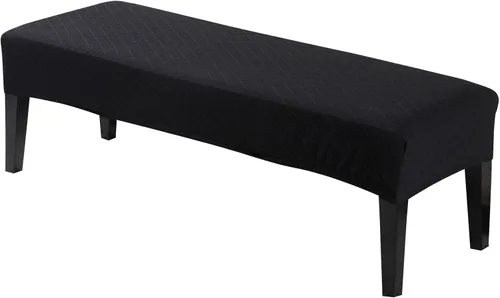 Miniatura 12 de Fundas de banco rectangulares, funda extraíble para silla de comedor, ajuste suave, universal, elásticas, antipolvo, lavable, protector de asiento