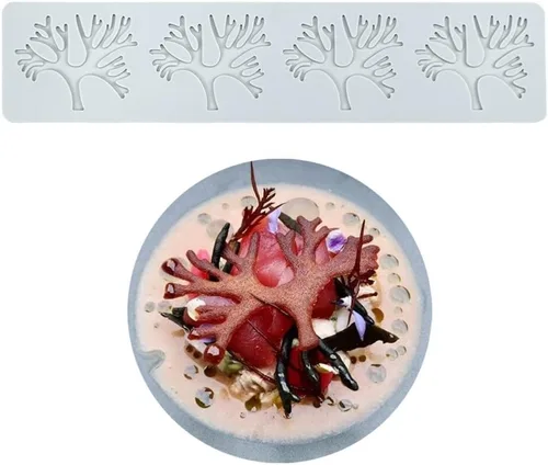 Miniatura 9 de Moldes de silicona 3D de hojas huecas para chocolate, molde de panal de abeja, caramelo, patrón de flores, molde para fondant, decoración de tartas
