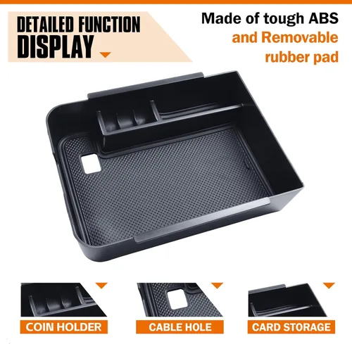Miniatura 5 de TACORBO - Organizador de consola central compatible con Nissan Sentra 2020 2021 2022 2023 2024 2025, accesorios secundarios, caja de almacenamiento
