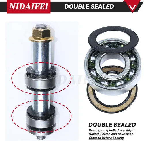 Miniatura 7 de Paquete de 3 unidades engrasado 918-04125C kit de montaje de husillo con polea tensora 756-04129B 954-04164 correa que sustituye a la correa