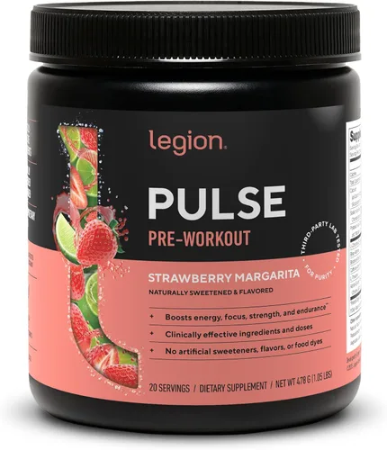 Miniatura 32 de LEGION Pulse Pre Workout - Bebida preentrenamiento de óxido nítrico totalmente natural para aumentar la energía, sin creatina, endulzada