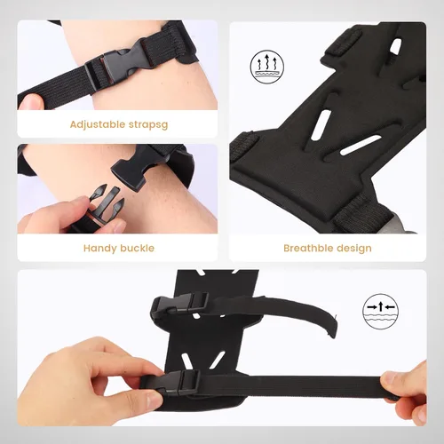 Miniatura 3 de Archery Arm Guard, Adjustable & Breathable Double-Layer Forearm Protector with 3 Straps, Unisex Ambidextrous Design for Youth & Adults, Archery