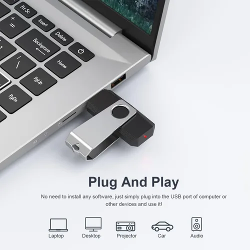 Miniatura 2 de Aiibe Unidad flash USB de 16 GB Memoria USB 3.0 Memoria Stick PenDrive 16GB - Negro