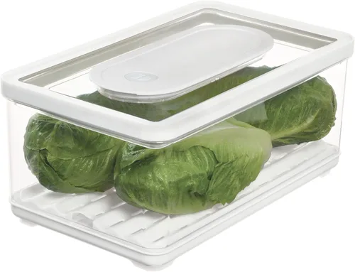 Miniatura 5 de iDesign Large Fridge Produce Bin with Removable Drainage Tray and Lid - Set of 2 - Clear