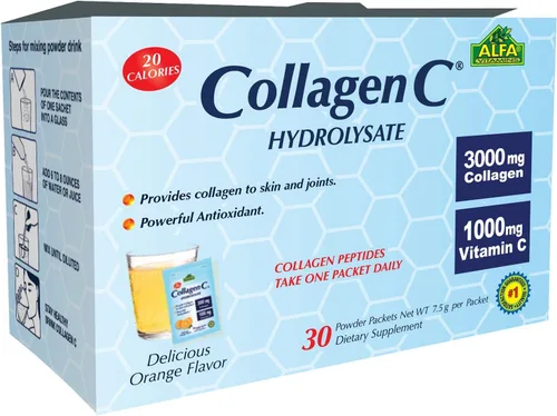 Miniatura 6 de ALFA VITAMINS Suplemento en polvo de hidrolizado de péptidos de colágeno C, vitamina C 1000 mg, colágeno hidrolizado sin gluten para piel, cabello