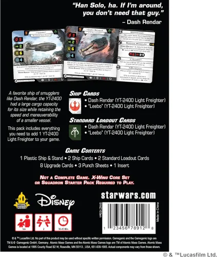 Miniatura 2 de Star Wars X-Wing 2ª edición Juego en miniaturas YT-2400 Light Freighter EXPANSION PACK - Juego de estrategia para niños y adultos, a partir de 14