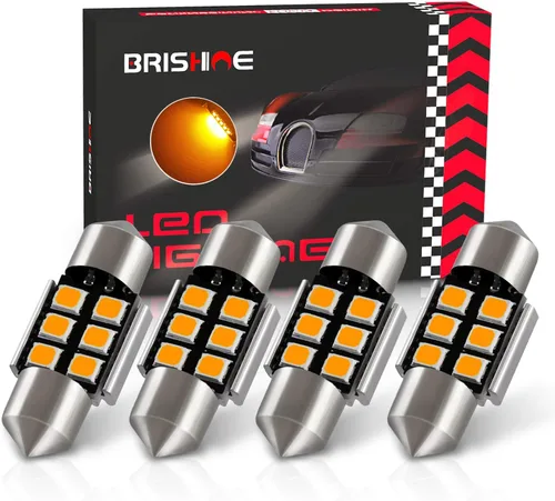 4 bombillas LED Festoon DE3175 de 1.102 in y 1.142 in, 2835 chipsets Canbus sin errores, 1.1 pulgadas, DE3021 3175 3022 N3, bombillas LED para