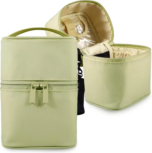 Miniatura 13 de Organizador de brochas de maquillaje, bolsa de maquillaje, juego de brochas de 7.5 x 5.5 x 4.4 pulgadas, soporte para lápices de viaje profesional