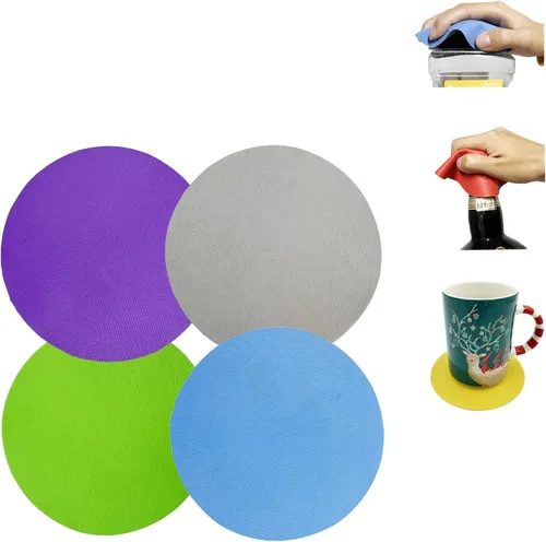 Miniatura 7 de Kit de abridor de tarros, abrelatas multifunción 5 en 1, abridor de botellas 4 en 1 con almohadilla de agarre de goma antideslizante para artritis