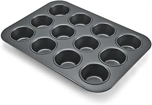Miniatura 11 de Chicago Metallic Molde profesional antiadherente para magdalenas de 6 tazas, haz hasta 6 magdalenas grandes, cupcakes, quiches, huevos y más, 14 x