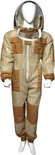 Miniatura 4 de MS Traje de abeja profesional de 3 capas Apiarist ventilado apicultor traje protector con un par de guantes apicultura traje apícola traje a prueba