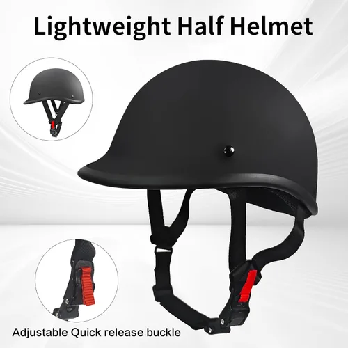 Miniatura 3 de Casco de motocross de media gorra para adultos, casco abierto para motocicleta, ciclismo, motocross, para hombres y mujeres, aprobado por DOT