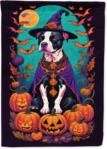 Miniatura 41 de Caroline's Treasures DAC1466GF - Bandera decorativa para jardín de Halloween de Affenpinscher Witchy para jardín, decoración para patio exterior
