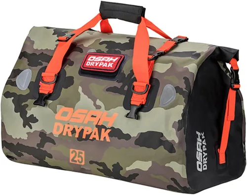 Miniatura 28 de Bolsa de lona impermeable y maleta - Bolsa seca para motocicleta, bolsas de sillín con cierre enrollable, gran espacio de almacenamiento, para Negro