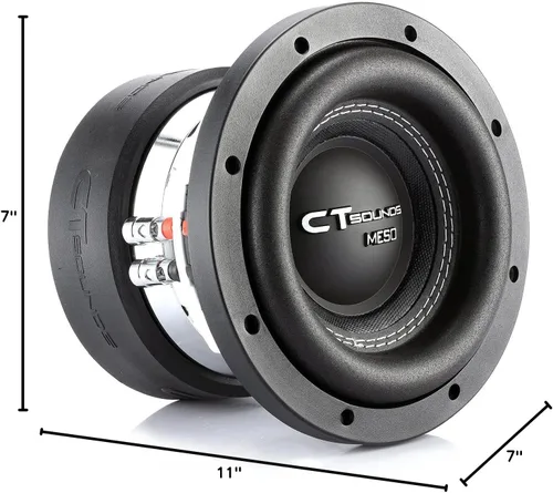 Miniatura 7 de CT Sounds Meso-6.5-D2 - Subwoofer para automóvil de 6.5 pulgadas, 800 vatios de potencia máxima, doble 2 ohmios
