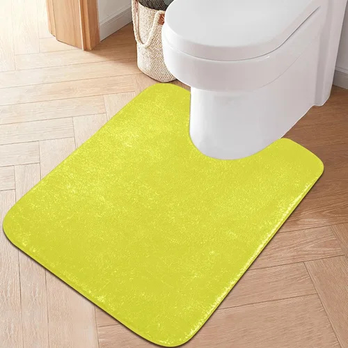 Miniatura 6 de Alfombra de baño amarilla, suave, absorbente, lavable a máquina, juego de alfombras de baño antideslizantes para puerta de baño, dormitorio