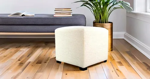 Miniatura 8 de MJL Furniture Designs Merton Collection - Otomana moderna tapizada de tela, con reposapiés de 4 botones, serie Dawson, Brindle
