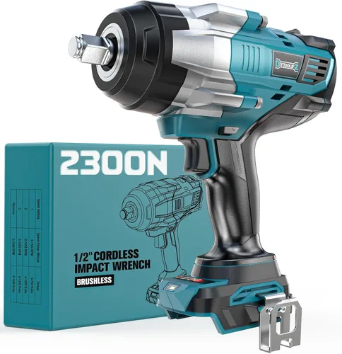 Miniatura 11 de DIYtoolifz - Llave de impacto inalámbrica de 3/4" compatible con batería Dewalt 20V: controlador de alto par de 1850 pies-libra (2500 N.m)