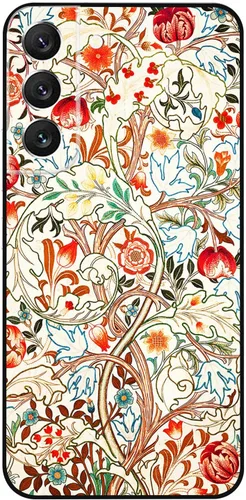 Miniatura 17 de Berkin Arts Funda compatible con Samsung Galaxy S22 Ultra, funda de silicona Art Nouveau Floral Flower (Clematis by Alphonse Mucha)