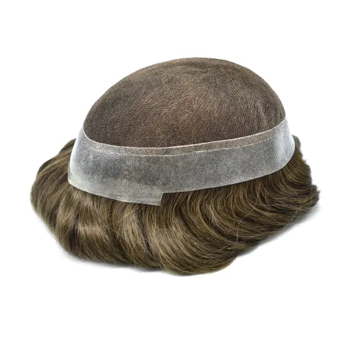 Miniatura 168 de Toupee para hombres Piezas de cabello humano real Encaje suizo para hombres Toupee unidades de cabello humano europeo para hombres Hairpieces