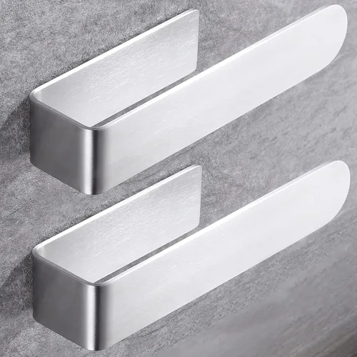 Miniatura 15 de Taozun Toallero de mano/anillo para toalla de mano, barra de toalla de baño autoadhesiva para pegar en la pared, acero inoxidable SUS 304 cepillado