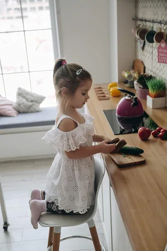 Miniatura 6 de Cuchillo de madera seguro para niños, cuchillo Montessori de utensilios para niños, picador de verduras y frutas, madera de fresno
