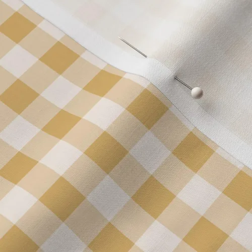 Miniatura 5 de Spoonflower Tela – Honey Gingham 89 rayas amarillo brillante dorado feliz niña impresa en pétalos Signature tela de algodón Fat Quarter – Coser