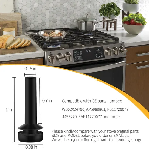 Miniatura 3 de Allstare Paquete de 12 patas de goma de rejilla WB02X24790 para piezas de estufa GE, parachoques de rejilla de goma para estufas GE, piezas