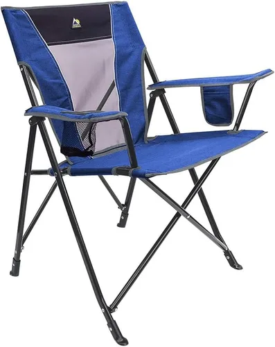 Miniatura 15 de GCI Outdoor Roadtrip Rocker Silla de Camping Silla Mecedora Portátil y Plegable con Reposabrazos Sólidos y Duraderos, Portavasos y Respaldo Verde