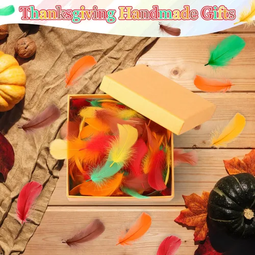 Miniatura 6 de Maysing 500 plumas de pavo coloridas para Acción de Gracias, 2 a 5 pulgadas, plumas de colores para otoño, Acción de Gracias, vacaciones