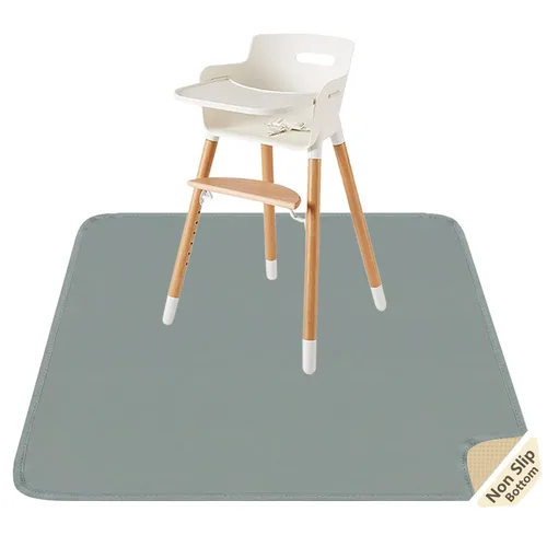 Alfombrilla antideslizante para debajo de la silla alta/Artes y manualidades de CLCROBD, 51" Alfombrilla antideslizante para bebé contra Gris