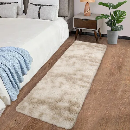Miniatura 7 de CAROMIO Alfombra Corredor Esponjosa para Dormitorio Sala de Estar 2x6 Pies, Alfombras de Área Shag Alfombra de Felpa Suave Gruesa Larga de Piel Tie