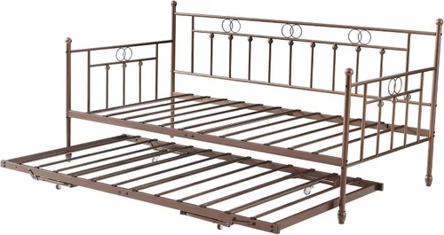 Miniatura 7 de Sofá cama individual con cama nido, cama de día con cama nido, cama individual con soporte de listones de acero, cama individual con nido emergente