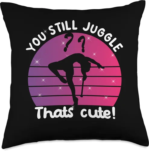 Miniatura 4 de You still juggle? That´s cute - sunset dance baton twirler Throw Pillow