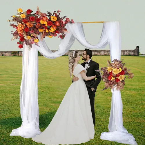 Miniatura 3 de Marco de arco cuadrado, arco de boda cuadrado de metal de 6.56 x 4.92 pies para decoración, marco de arco de boda, marco de metal, telón de fondo