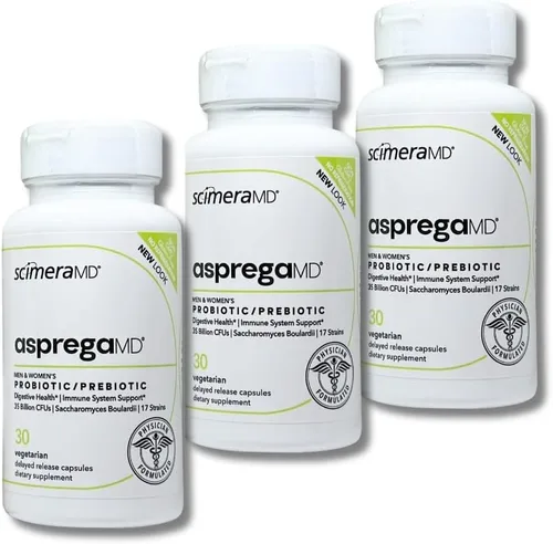 Miniatura 9 de Asprega 30CT - Suplemento probiótico + prebiótico 17 cepas, 35 mil millones de UFC liberación retardada Saccharomyces Boulardii para hombres
