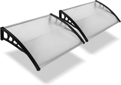 Miniatura 26 de 2 toldos para puerta de ventana de 40 x 40 pulgadas, toldo para exteriores, cubierta de policarbonato para puertas de entrada, toldo de entrada