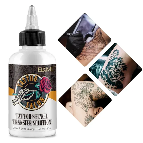 Miniatura 2 de Gel de transferencia de plantillas de tatuaje, crema mágica para plantillas, solución de aplicación de tatuaje para plantillas de máquinas de papel