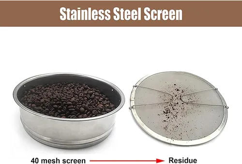 Miniatura 6 de Enfriador de grano de café de 1.1LB Máquina de enfriamiento de tostado eléctrico Placa de enfriamiento de grano de café giratoria con pantalla