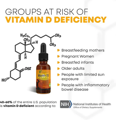 Miniatura 6 de Gotas de vitamina D para bebés, gotas de vitamina D para bebés, 1000 UI, 2 onzas líquidas, vitamina D3 orgánica con fórmula de máxima absorción