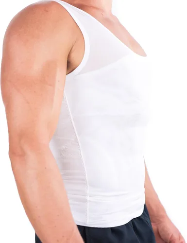 Miniatura 4 de Esteem Apparel Prendas de vestir para hombres, camisa de compresión para ocultar ginecomastia de pechos de hombre.