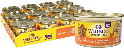 Miniatura 14 de Wellness Complete Health - Alimento húmedo en salsa para gatos adultos, natural, rico en proteínas, sin granos, 5.5 onzas, paquete de 12