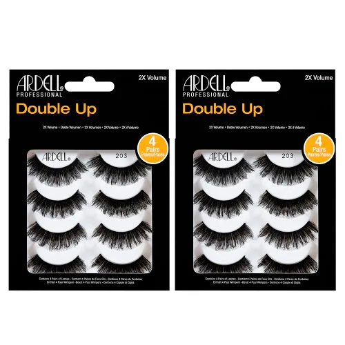 Miniatura 14 de Ardell Double Up Wispies - Pestañas postizas dramáticas de volumen completo, reutilizables y fáciles de aplicar, color negro, 4 pares